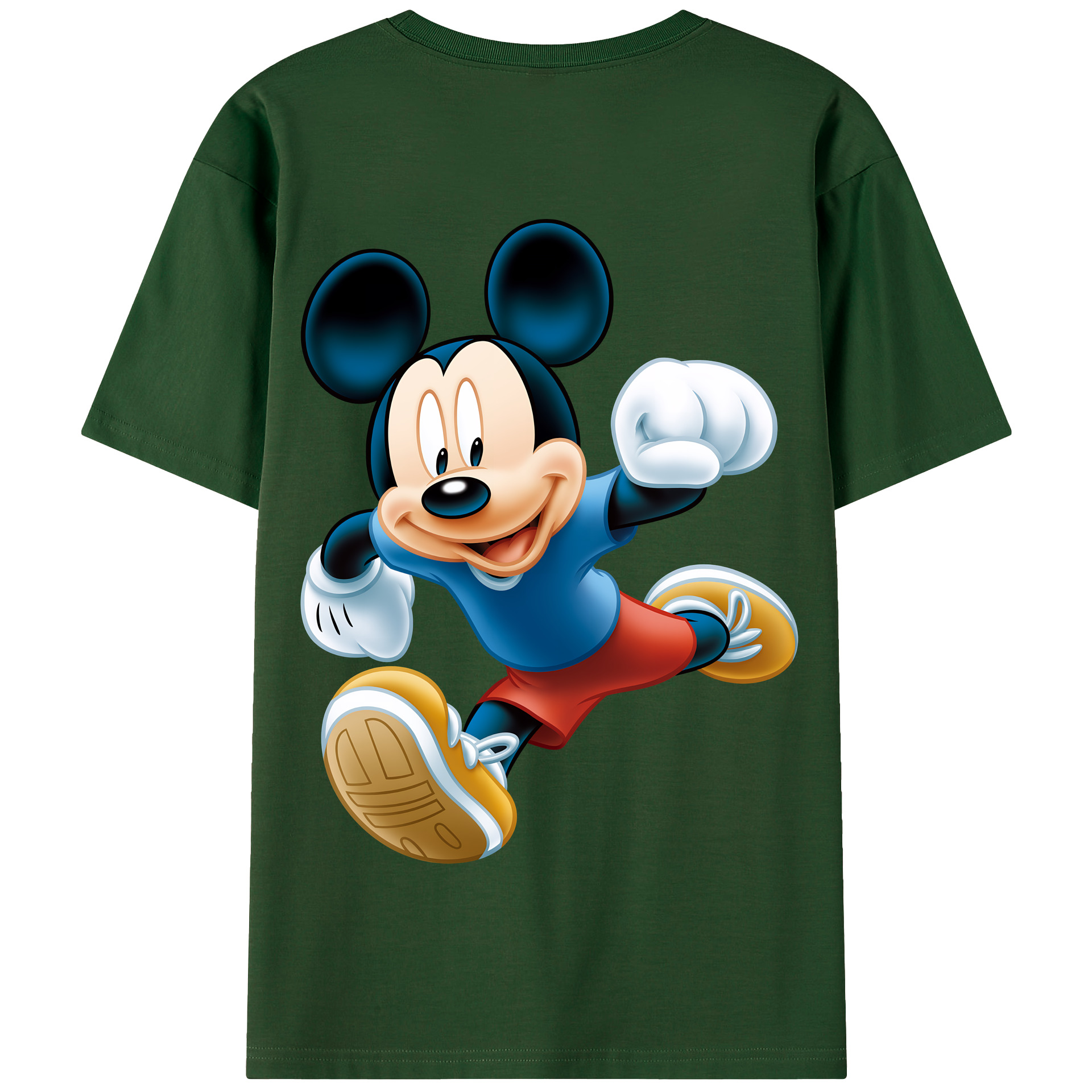 （画像用） ミッキーマウス Mickey Mouse 綿100％半袖Tシャツ（背面プリント）
